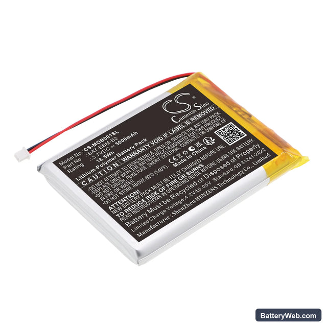 Babysense HD S2 Replacement Battery, 3.7V, 5000mAh, Li-Polymer 1