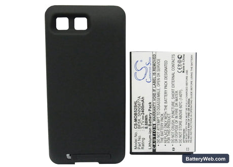 Motorola MB525 Replacement Battery, 3.7V, 2400mAh, Li-ion 5
