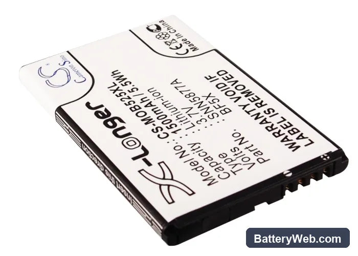 Motorola MB525 Replacement Battery, 3.7V, 1500mAh, Li-ion 2
