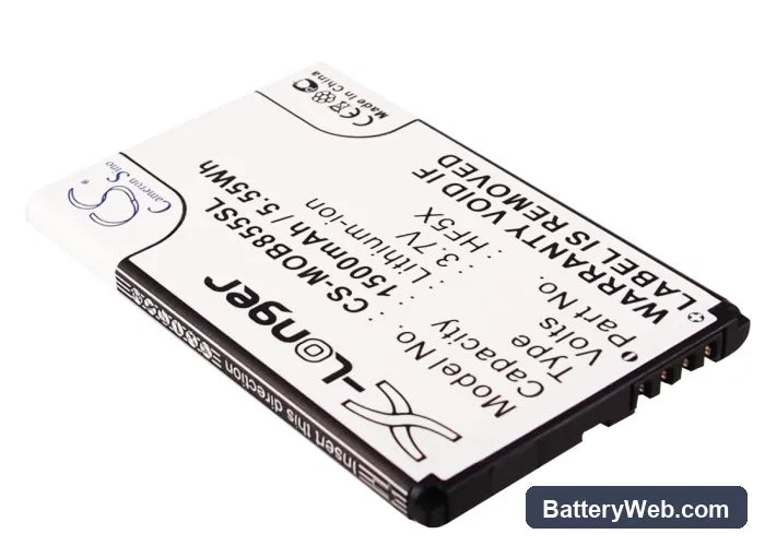 Motorola Photon 4G Replacement Battery, 3.7V, 1500mAh, Li-ion 2