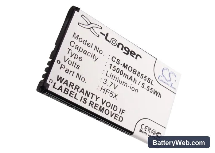 Motorola Photon 4G Replacement Battery, 3.7V, 1500mAh, Li-ion 5