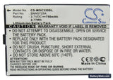 Motorola C300 Replacement Battery, 3.7V, 750mAh, Li-ion 5