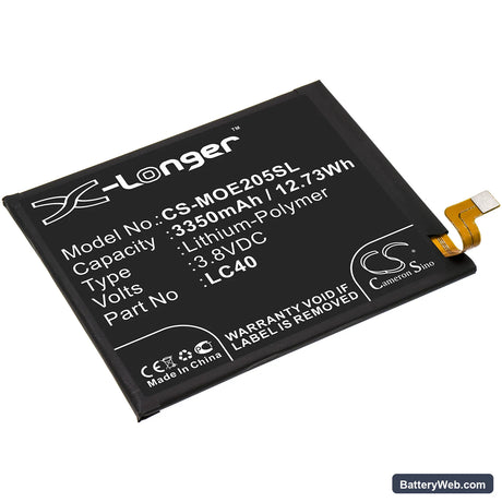 Motorola Moto E7 Replacement Battery, 3.8V, 3350mAh, Li-Polymer 1