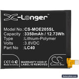 Motorola Moto E7 Replacement Battery, 3.8V, 3350mAh, Li-Polymer 3