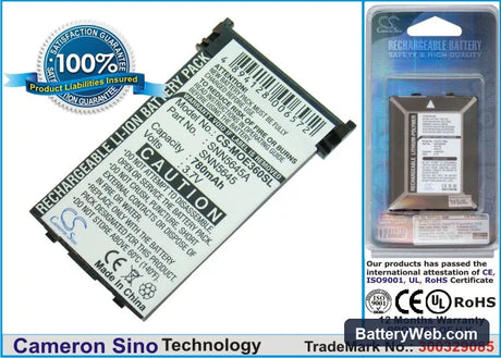 Motorola E360 Replacement Battery, 3.7V, 780mAh, Li-ion 1