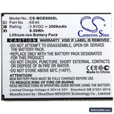 Motorola Moto E6 Replacement Battery, 3.8V, 2500mAh, Li-ion 3