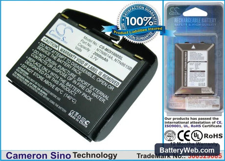 Motorola Nextel i1000 Replacement Battery, 3.7V, 1150mAh, Li-ion 1