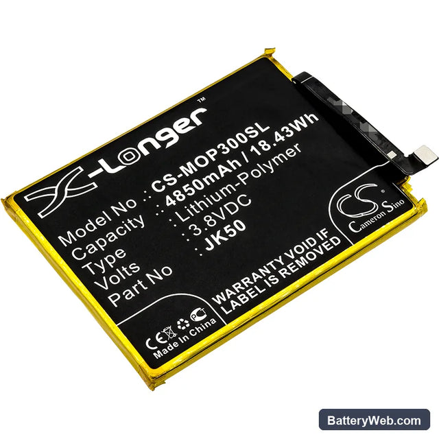 Motorola P30 Note Replacement Battery, 3.8V, 4850mAh, Li-Polymer 1