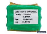 Motorola R2600 Replacement Battery, 3.6V, 150mAh, Ni-MH 1