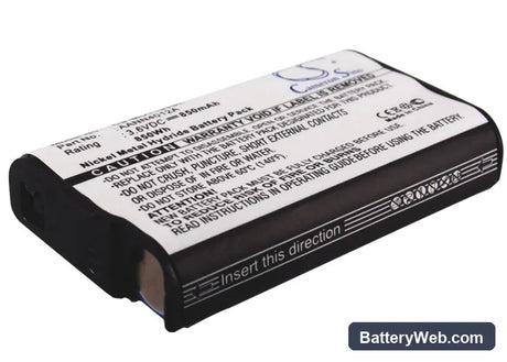 Motorola T180 Replacement Battery, 3.6V, 850mAh, Ni-MH 1