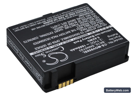 Motorola V950 Renegade Replacement Battery, 3.7V, 1600mAh, Li-ion 3