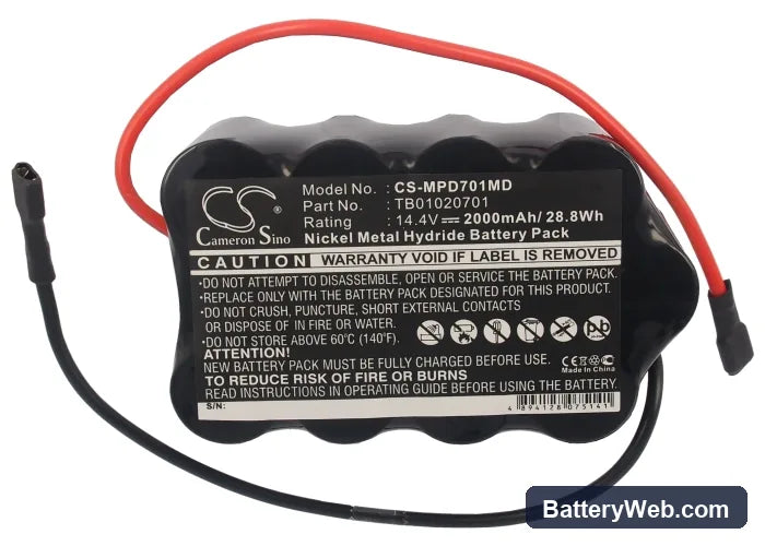 Medtronic Primedic DEFI-B Replacement Battery, 14.4V, 2000mAh, Ni-MH 3