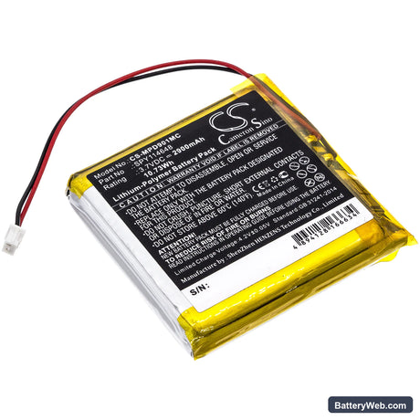 Marantz PMD-901V Replacement Battery, 3.7V, 2900mAh, Li-Polymer 1
