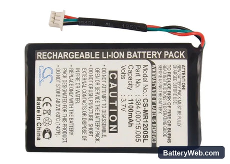 Magellan RoadMate 1200 (3 wires) Replacement Battery, 3.7V, 1100mAh, Li-ion 5