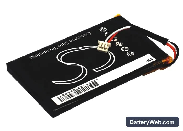 Magellan RoadMate 1212 Replacement Battery, 3.7V, 1100mAh, Li-Polymer 3