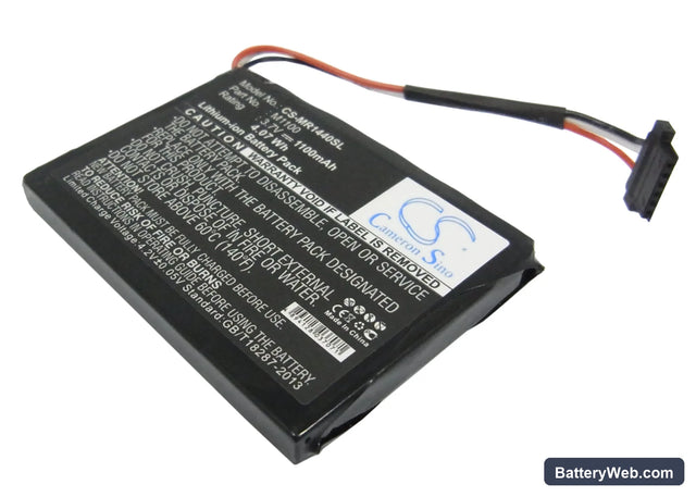 Magellan RoadMate 1440 Replacement Battery, 3.7V, 1100mAh, Li-ion 1