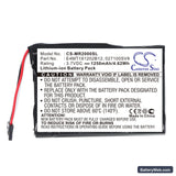 Magellan RoadMate 2000 Replacement Battery, 3.7V, 1250mAh, Li-ion 3