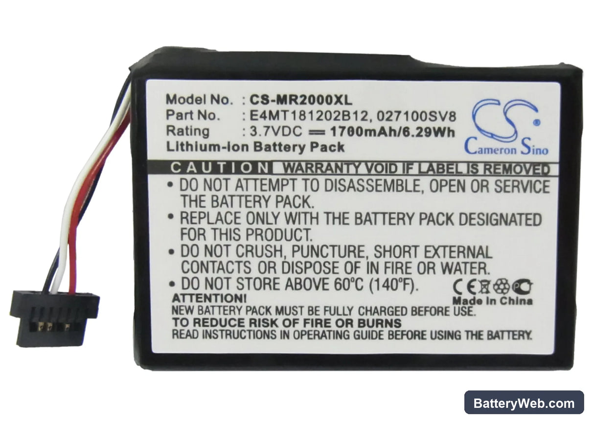 Magellan RoadMate 2000 Replacement Battery, 3.7V, 1700mAh, Li-ion 5