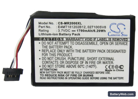 Magellan RoadMate 2000 Replacement Battery, 3.7V, 1700mAh, Li-ion 5