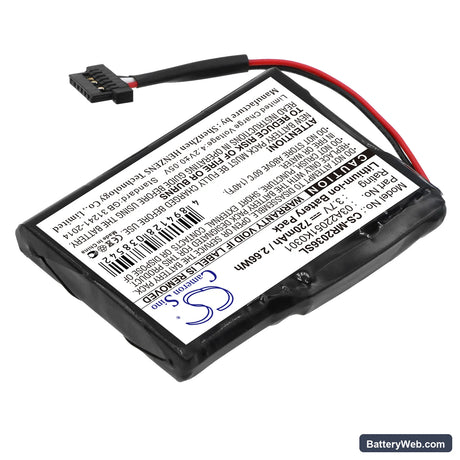 Magellan RoadMate 2035 Replacement Battery, 3.7V, 720mAh, Li-ion 2