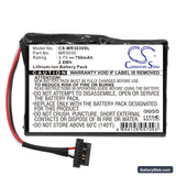 Magellan RoadMate 3030 Replacement Battery, 3.7V, 750mAh, Li-ion 3