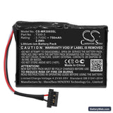 Magellan RoadMate 3065 Replacement Battery, 3.7V, 750mAh, Li-ion 3