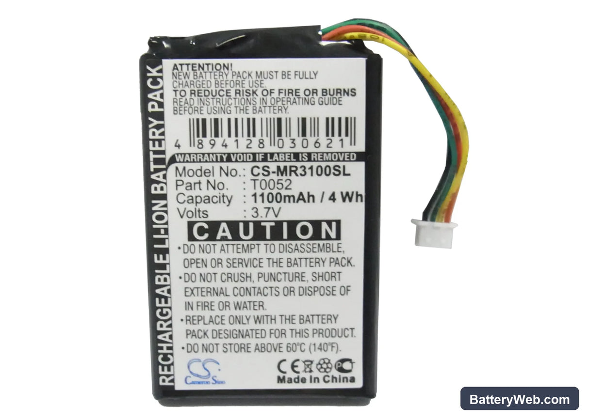 Magellan Maestro 3000 Replacement Battery, 3.7V, 1100mAh, Li-ion 5