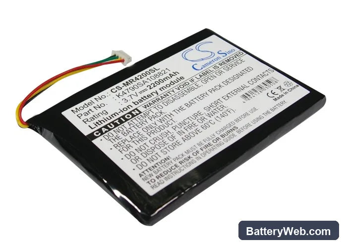 Magellan Maestro 4200 Replacement Battery, 3.7V, 2200mAh, Li-ion 2