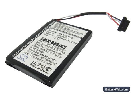 Magellan Maestro 4700 Replacement Battery, 3.7V, 1100mAh, Li-ion 1
