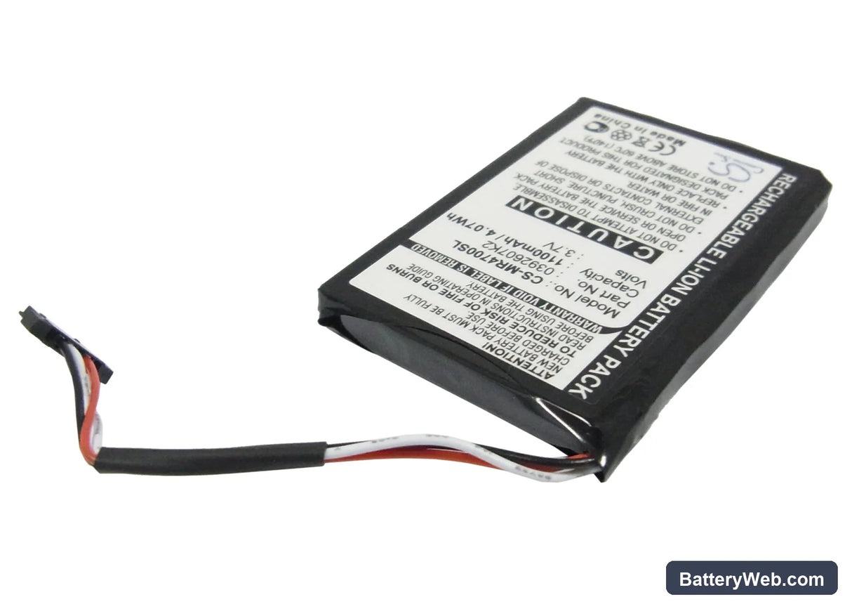 Magellan Maestro 4700 Replacement Battery, 3.7V, 1100mAh, Li-ion 2