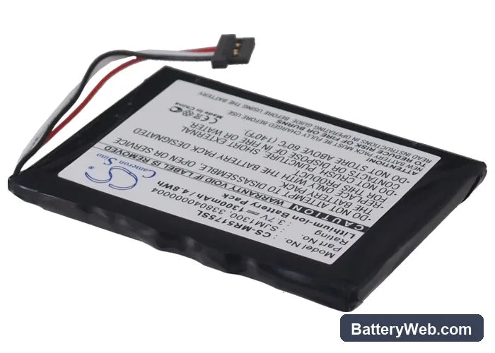 Magellan RoadMate 5175TLM Replacement Battery, 3.7V, 1300mAh, Li-ion 2