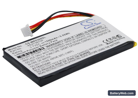 Magellan Maestro 5300 Replacement Battery, 3.7V, 1500mAh, Li-Polymer 2