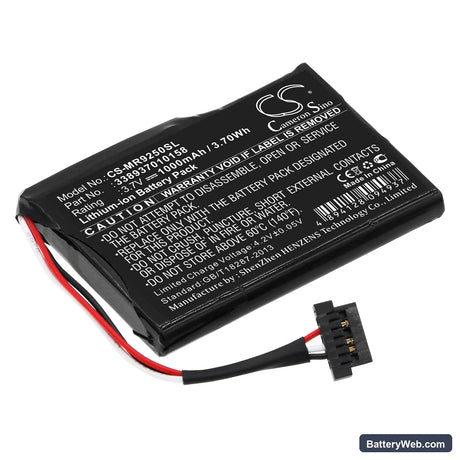 Magellan RoadMate 9250 Replacement Battery, 3.7V, 1000mAh, Li-ion 1