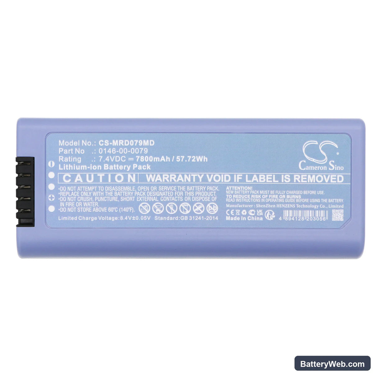 Mindray Duo Monitor Replacement Battery, 7.4V, 7800mAh, Li-ion 5