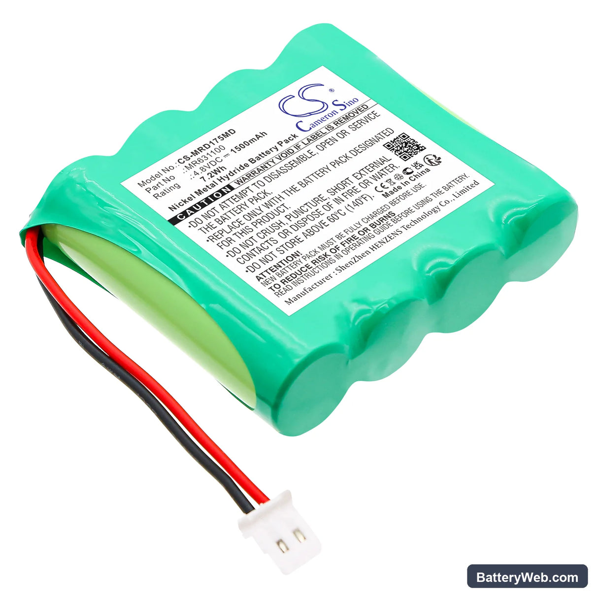 MedReady 1750 Medication Dispenser Replacement Battery, 4.8V, 1500mAh, Ni-MH 1