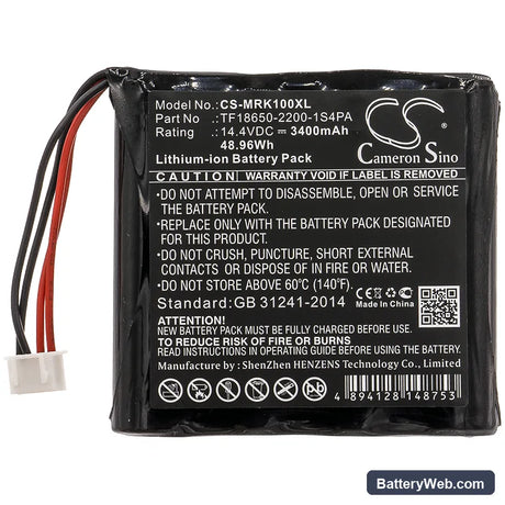 Marshall Kilburn Replacement Battery, 14.4V, 3400mAh, Li-ion 3