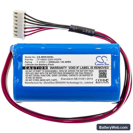 Marshall Kilburn II Replacement Battery, 7.4V, 5200mAh, Li-ion 3