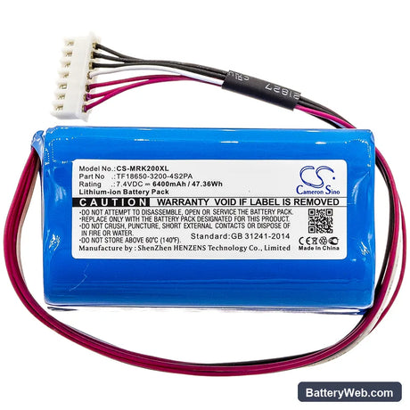 Marshall Kilburn II Replacement Battery, 7.4V, 6400mAh, Li-ion 3