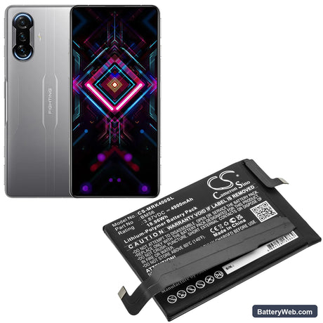 Poco F3 GT 5G Replacement Battery, 3.87V, 4900mAh, Li-Polymer 5