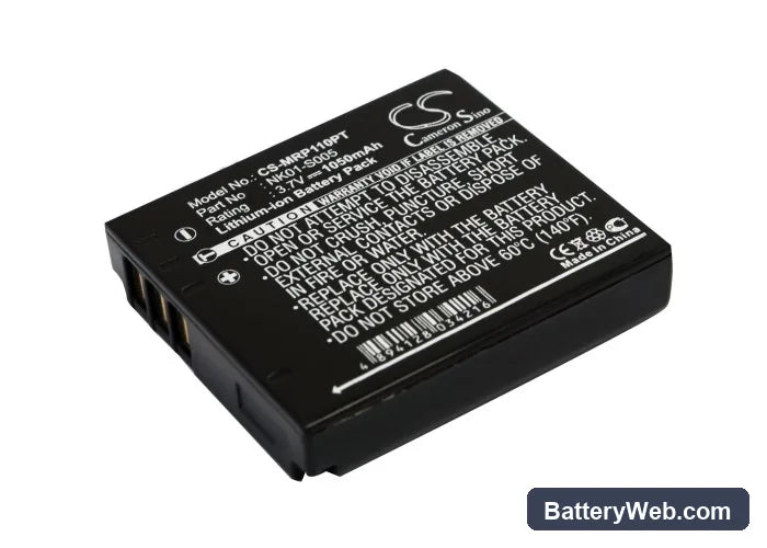 3M MPro 110 Micro Projector Replacement Battery, 3.7V, 1050mAh, Li-ion 1