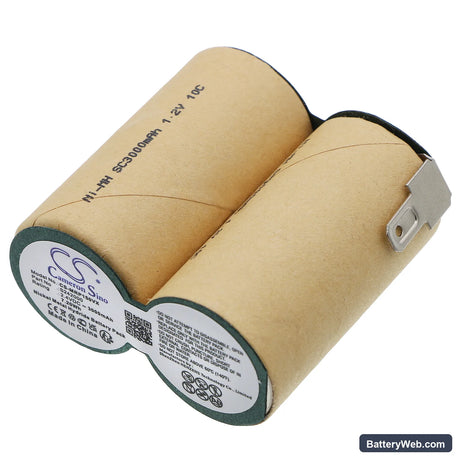 Miele Staubsauger EP1500CS Replacement Battery, 2.4V, 3000mAh, Ni-MH 1