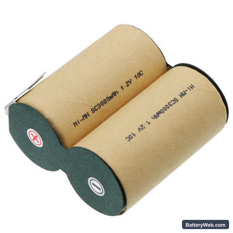Miele Staubsauger EP1500CS Replacement Battery, 2.4V, 3000mAh, Ni-MH 2