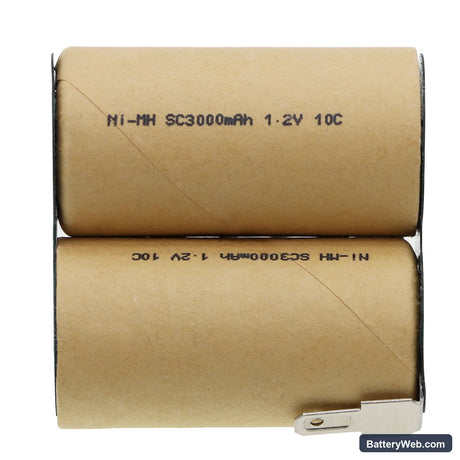 Miele Staubsauger EP1500CS Replacement Battery, 2.4V, 3000mAh, Ni-MH 3