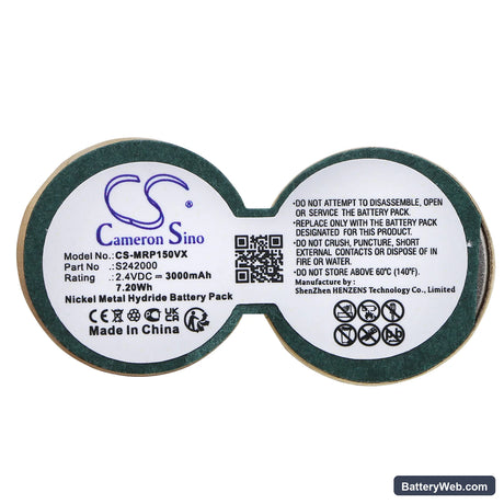 Miele Staubsauger EP1500CS Replacement Battery, 2.4V, 3000mAh, Ni-MH 4