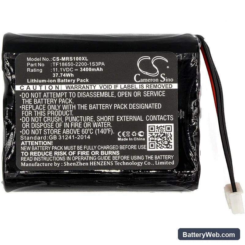 Marshall Stockwell Replacement Battery, 11.1V, 3400mAh, Li-ion 3