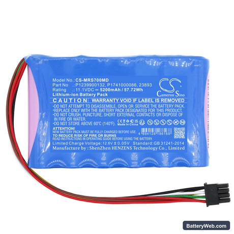 Masimo 23893 Replacement Battery, 11.1V, 5200mAh, Li-ion 3