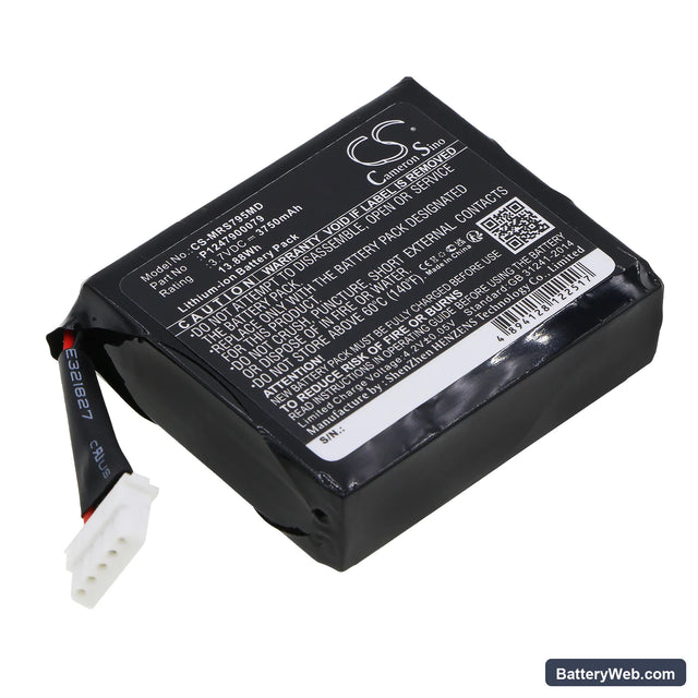 Masimo Radical-7 9500 Touchscreen Replacement Battery, 3.7V, 3750mAh, Li-ion 1