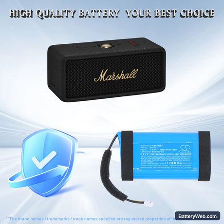 Marshall Emberton 3 Replacement Battery, 7.4V, 3400mAh, Li-ion 6