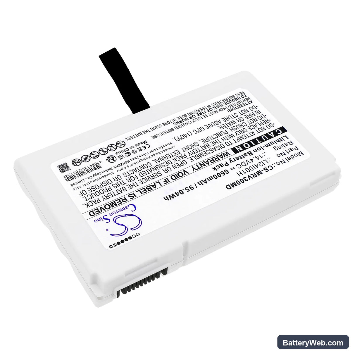 Mindray SV350 PRO Replacement Battery, 14.4V, 6600mAh, Li-ion 2