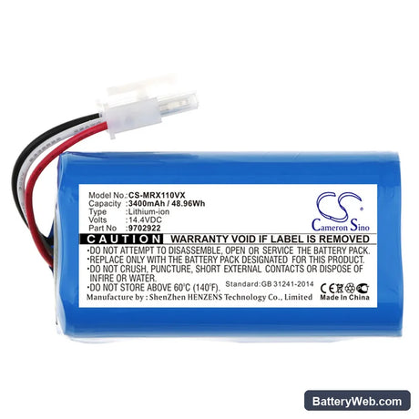 Miele SLQL0 Replacement Battery, 14.4V, 3400mAh, Li-ion 3